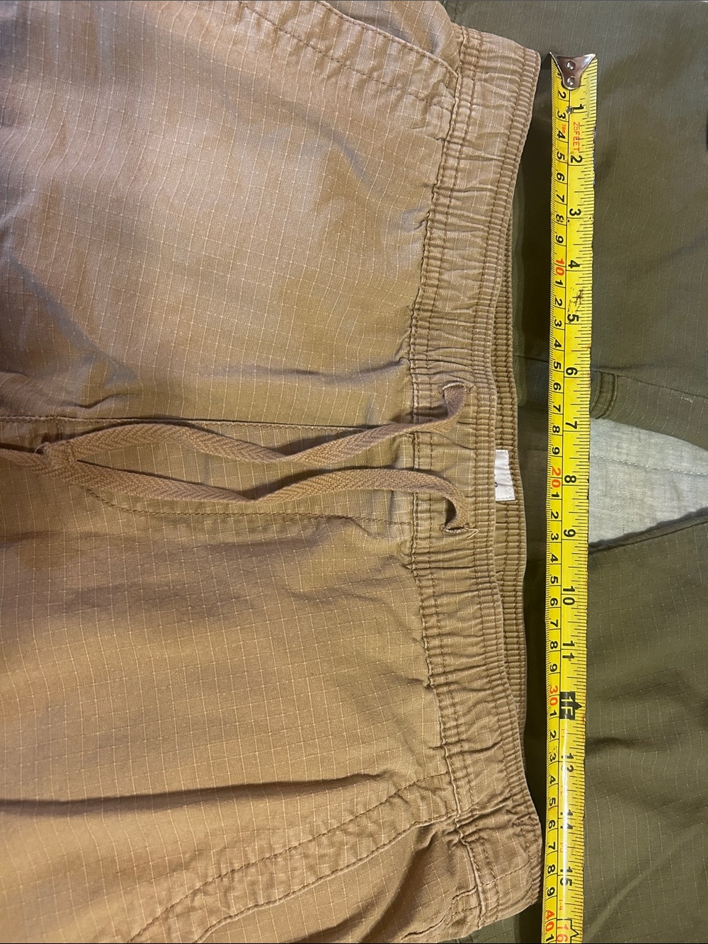 Men's Drawstring Ripstop Pants - Olive & Khaki - Picture 5 of 6